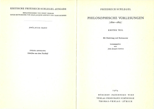 Philosophische Vorlesungen (1800-1807)