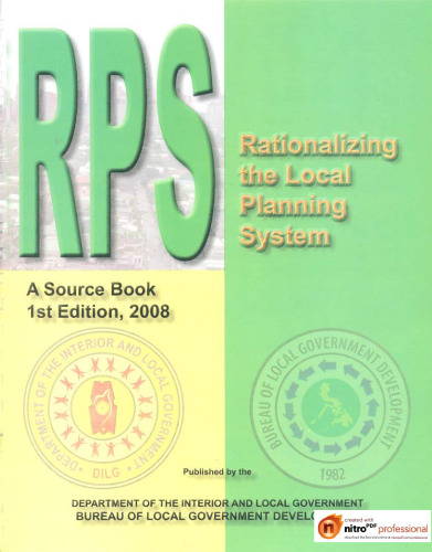 RPS Rationalizing the Local Planning System. A Source Book