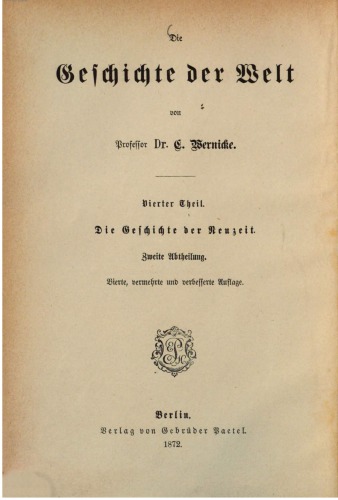 Die Geschichte der Neuzeit