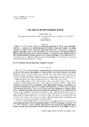 The spherical deformation model
