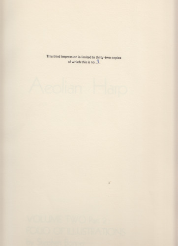 Aeolian Harp Volume 2 - Part 2 (folio) - Folio of Illustrations