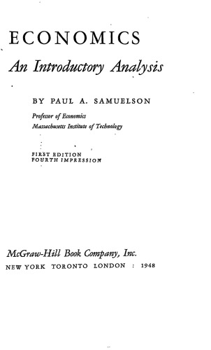 Economics: An Introductory Analysis