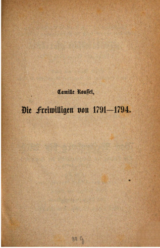 Die Freiwilligen von 1791 - 1794