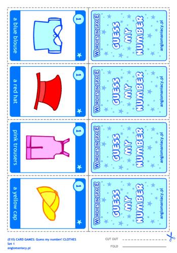 Board Game Clothes and colours