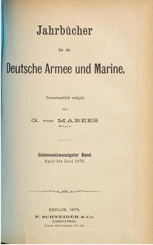 Jahrbücher für die Deutsche Armee und Marine