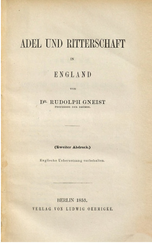 Adel und Ritterschaft in England
