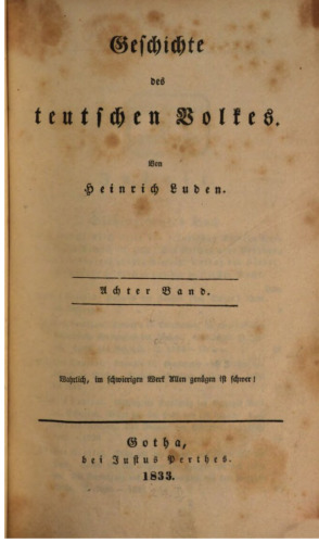 Geschichte des teutschen Volkes