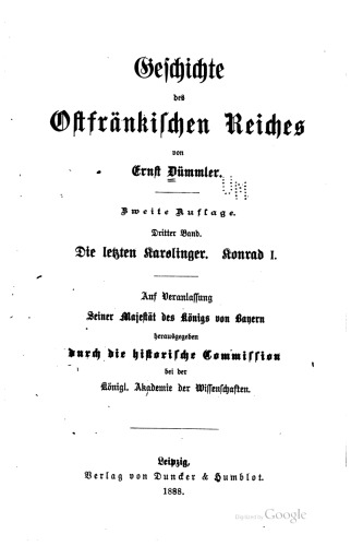Die letzten Karolinger. Konrad I.