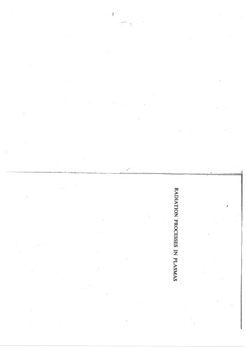 Radiation Processes in Plasmas