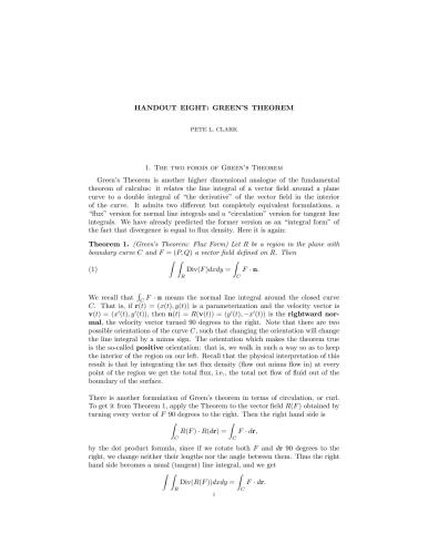 Multivariable Calculus [Lecture notes]