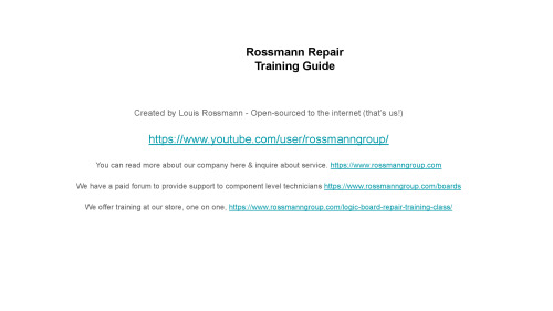 Rossmann Repair Training Guide