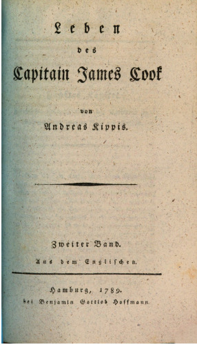 Leben des Capitain James Cook
