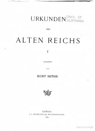 Urkunden des Alten Reiches