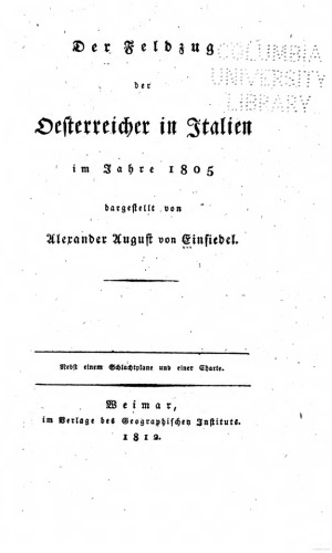 Der Feldzug der Österreicher in Italien im Jahre 1805