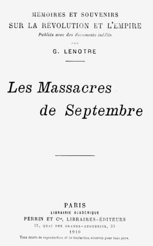 Les massacres de Septembre