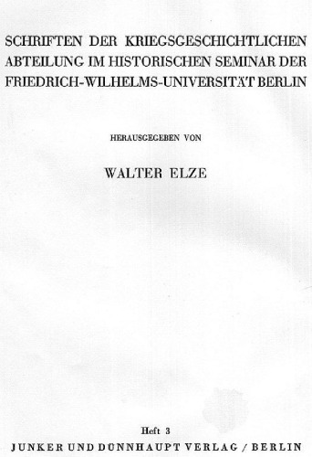 Walter Elze, Guenter Nickolaus - Die Milizfrage in Deutschland