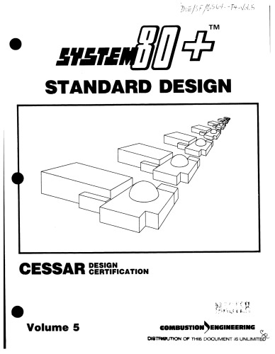 System 80+ Standard [nucl. powerplnt] Design - Vol 05