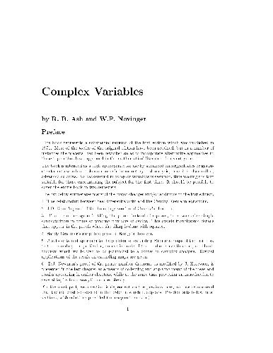 Complex variables