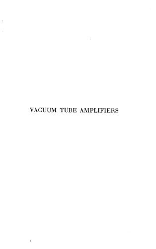 Vacuum tube amplifiers