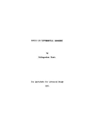 Topics in differential geometry