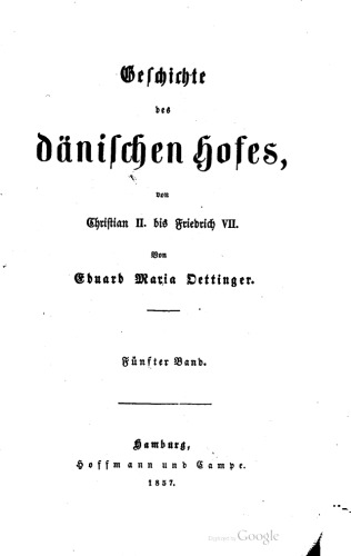 Geschichte des dänischen Hofes, von Christian II. bis Friedrich VII.