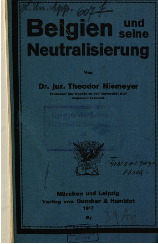Belgien und seine Neutralisierung