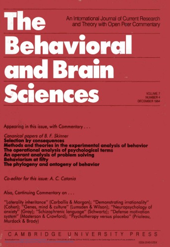 Canonical Papers of B. F. Skinner (with commentary)