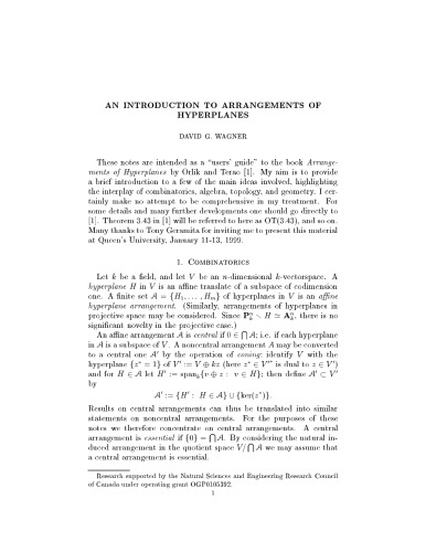 An introduction to arrangements of hyperplanes [Lecture notes]