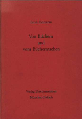 Von Büchern und vom Büchermachen