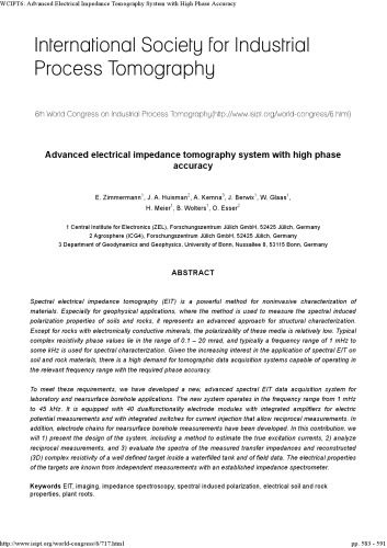 Advanced electrical impedance tomography system with high phase accuracy