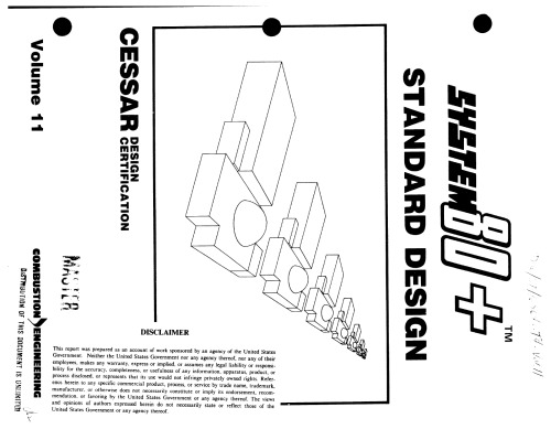 System 80+ Standard [nucl. powerplnt] Design - Vol 11