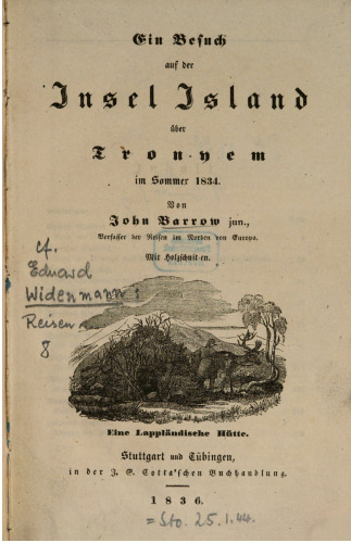 Ein Besuch auf der Insel Island über Tronyem im Sommer 1834