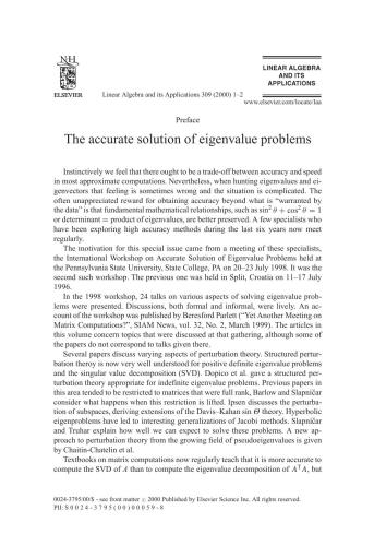 Linear Algebra and its Applications. Volume 309