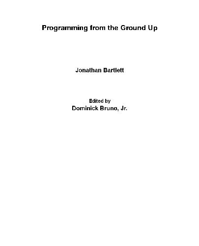 Programming from the Ground Up [x86 assembly,Linux,GFDL
