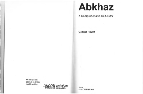 Abkhaz - A Comprehensive Self-Tutor