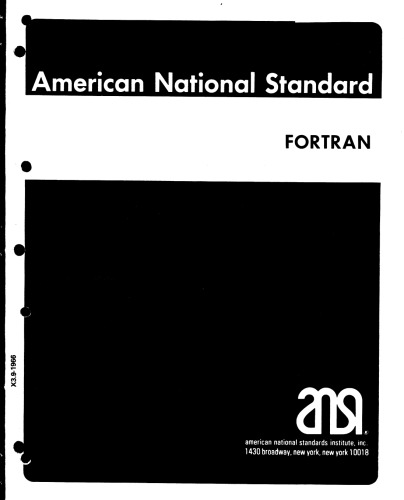ANSI X 3.9 1966 Fortran 66