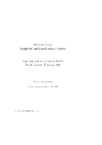 Introduction to symplectic and Hamiltonian geometry