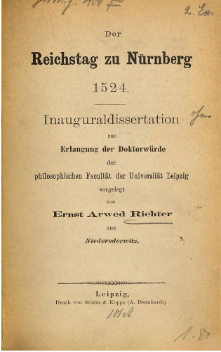 Der Reichstag zu Nürnberg 1524