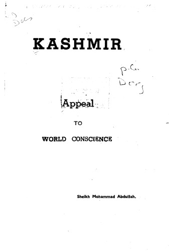 Kashmir, appeal to world conscience.
