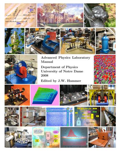 Advanced Physics Laboratory Manual