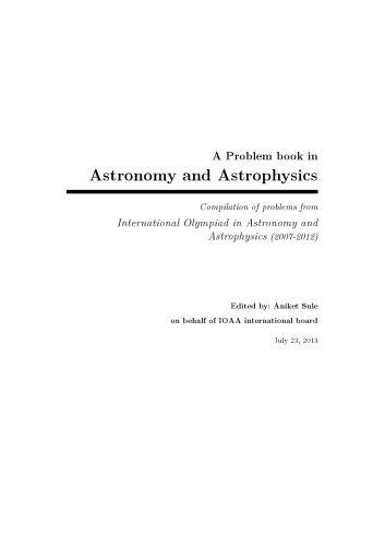 A Problem Book in Astronomy and Astrophysics