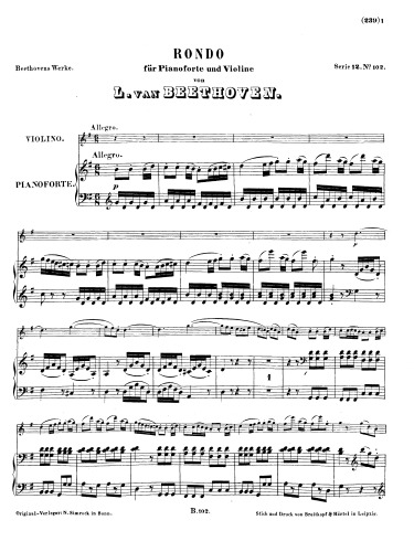 Rondo für Pianoforte und Violine