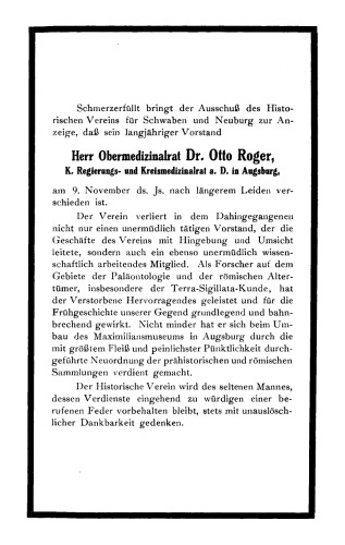Zeitschrift des Historischen Vereins für Schwaben und Neuburg
