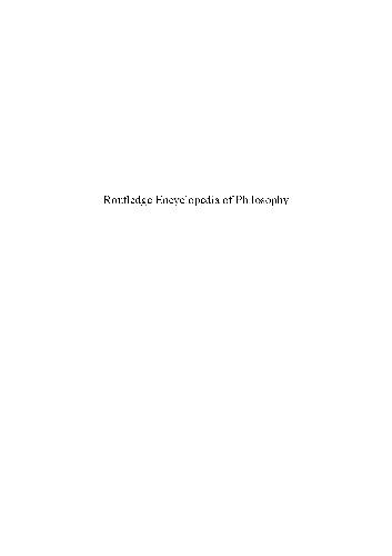 Encyclopedia Of Philosophy