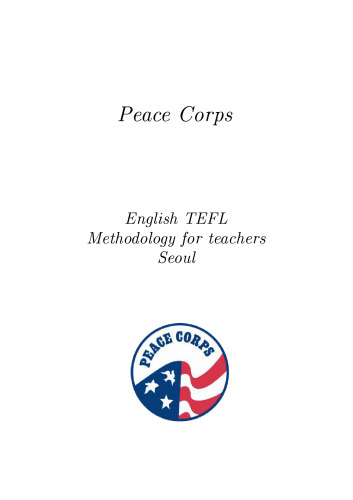 Methodology for Teachers. Teacher's Manual.