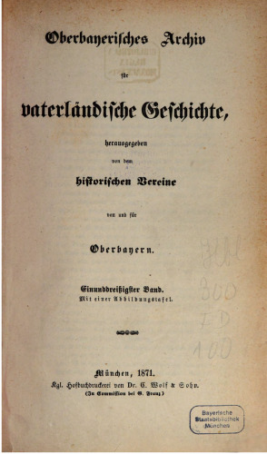 Oberbayerisches Archiv für vaterländische Geschichte