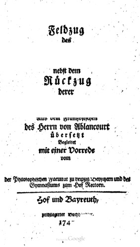 Xenophons Feldzug des Jüngeren Cyrus nebst dem Rückzug derer Zehentausend Griechen