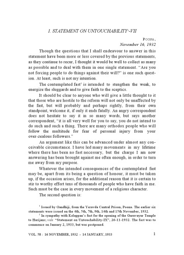 The Complete Works of Mahatma Gandhi Volume 58