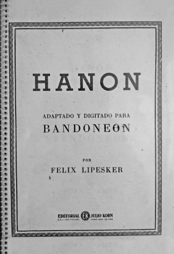 Hanon, adaptado y digitado para bandoneón
