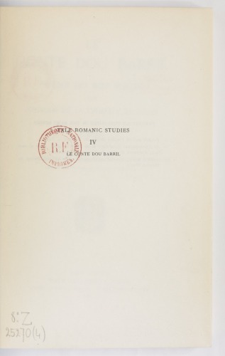 Le conte dou barril, poème du XIIIe siècle